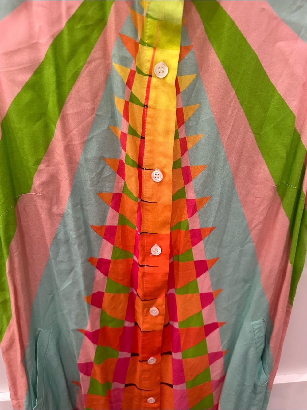Mara Hoffman Long Shirt Dress Prism design Size Small - Picture 3 of 7